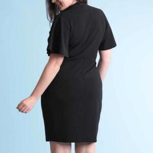 BRAND NEW JESSICA HOWARD DRAPED NECKLINE HIDDEN ZIPPER CLOSURE SHEATH DRESS